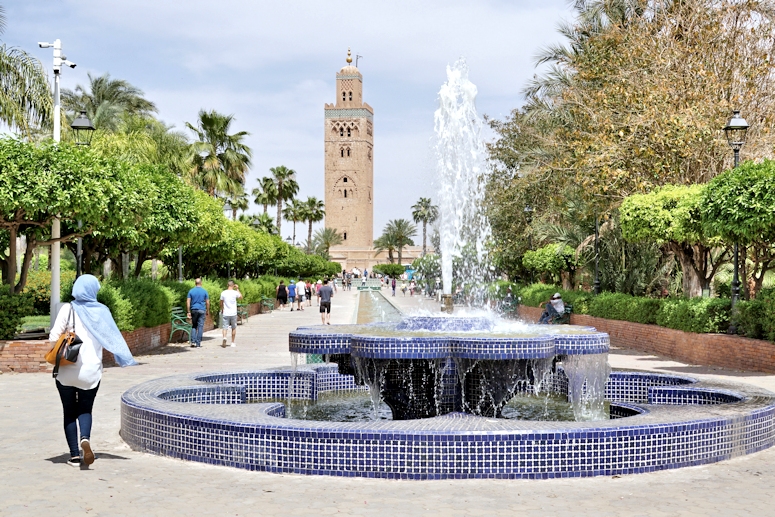 Approaching the Koutoubia Mosque, Marrakesh
