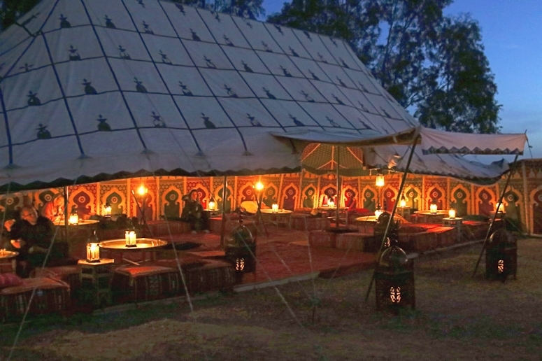 Gathering for a Hot Air Balloon ride outside Marrakesh