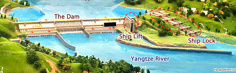 3 Gorges Dam model, Yangtse River, China