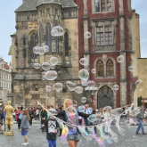 Czech Republic - Prague - The inevitable bubbles in the Pld Town Square