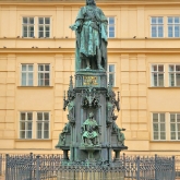 Czech Republic - Prague - Statue of Charles IV (born Wenceslaus) in a Castle courtyard. King of Bohemia and 1st Holy Roman Emperor, 14th century.
