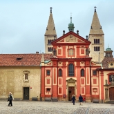 Czech Republic - Prague - 10th century Basilica of St George (18th century facade) within the Prague Castle