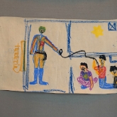 Czech Republic - Prague - Holocaust Memorial - drawing by child in concentration camp