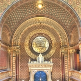 Inside the lavishly decorated Spanish Synagogue, Prague, Czech Republic