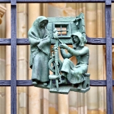 Detail on gate, St Vitus Cathedral, Prague Castle, Czech Republic