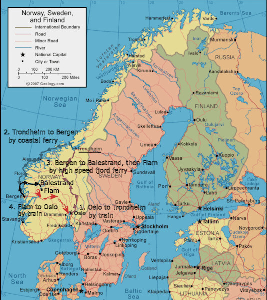 Map of Scandinavia