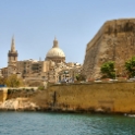 Malta_2082_Valletta_City Walls_Bastion_Carmelite Dome_Anglican Pro Cathedral Tower_m