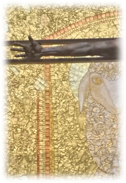 Inside the Basilica of the Holy Trinity - closeup of the gold leaf decoration