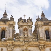 The towers of the Alcobaça Monastery are 18th century Baroque