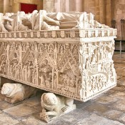 Inside the Alcobaça Monastery - the tomb of  Inês de Castro, mistress of King Pedro I