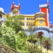 Approaching Pena Palace from the ground