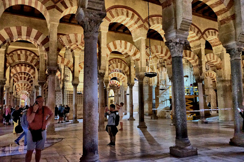 Inside the retained Moorish part of the Great Mosque, Cordoba, Spain